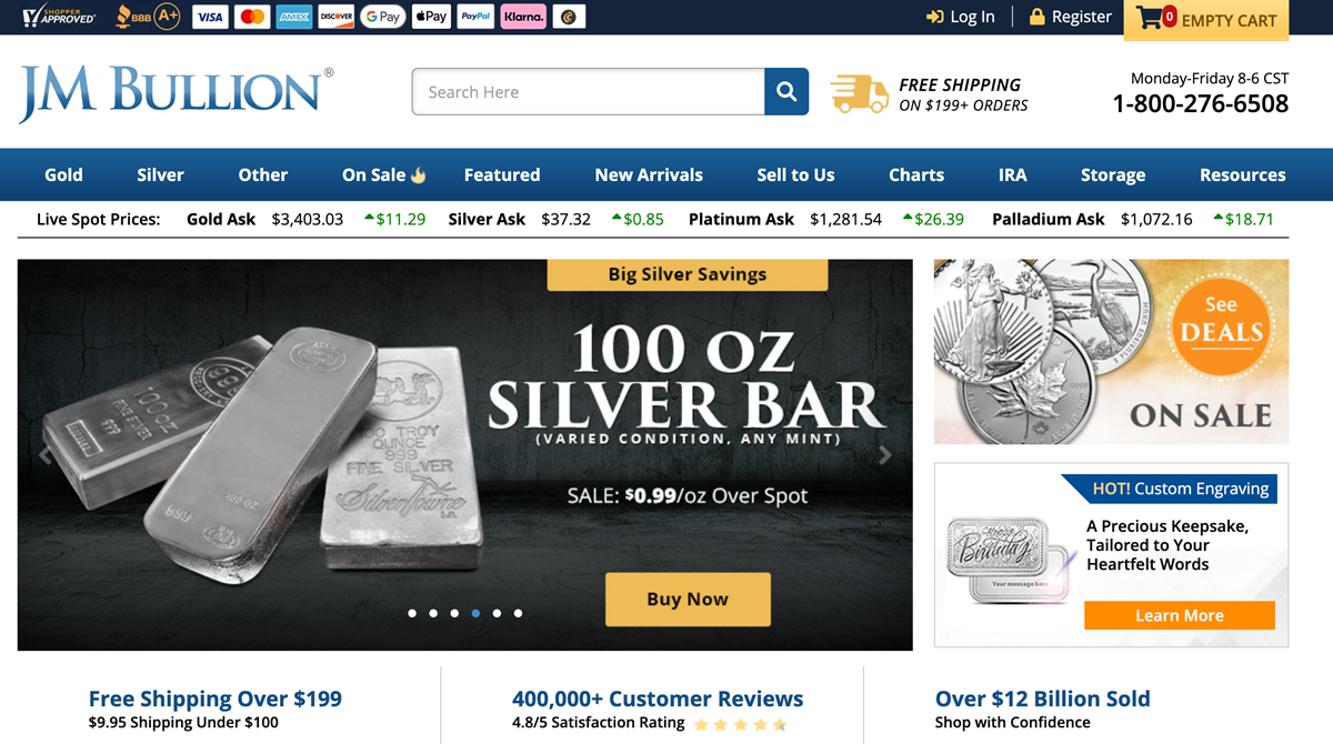 JM Bullion Reviews